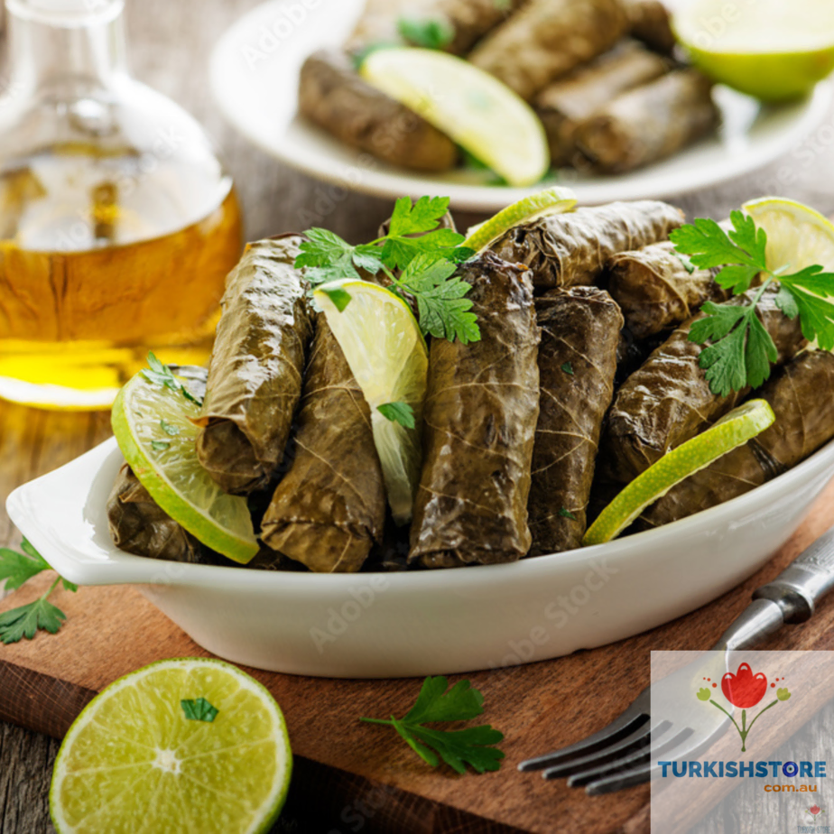 Asma Yapragi Vine Leaves Vacuum Packed. Dolma, Dolmades