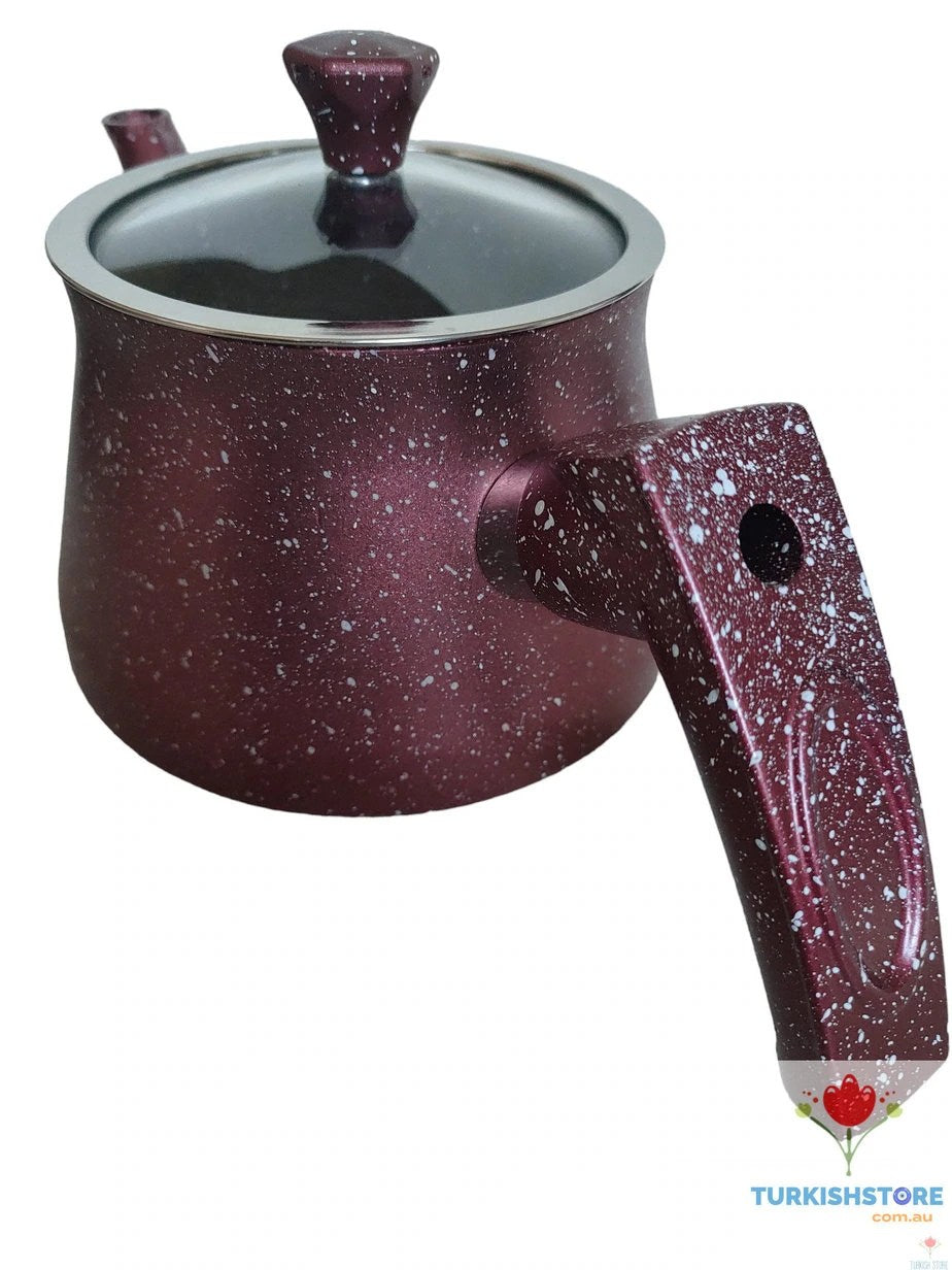 Bio Granite Tea Pot Set. Non-Stick Granite Caydanlik 1.20L & 2.30L