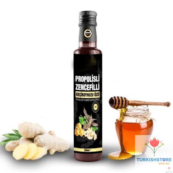 Propolis Ginger Carob Extract. Natural Health Blend, 350g, Arisutu ve Zencefil