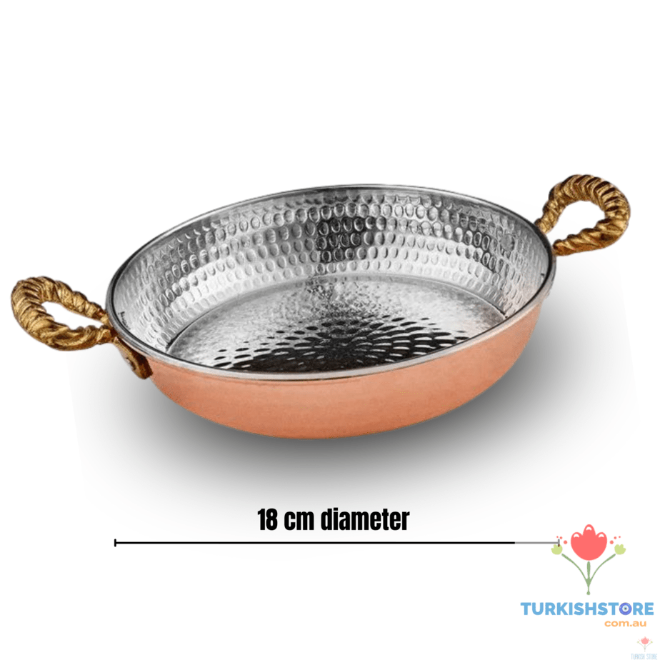 Handmade Copper Pan, Traditional Sahan, Pan, Tava. Set of 3