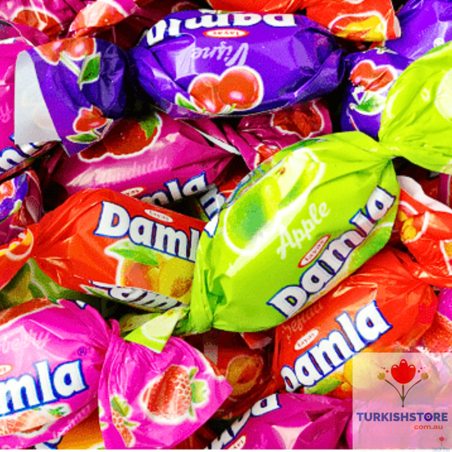 Turkish Soft Candy Fruit Tayas Damla Delights 7 Fruity Flavors