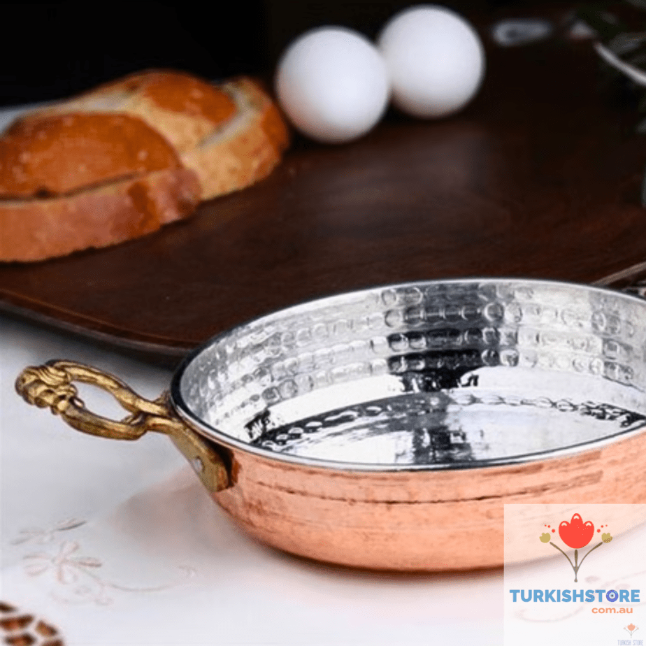 Handmade Copper Pan, Traditional Sahan, Pan, Tava. Set of 3