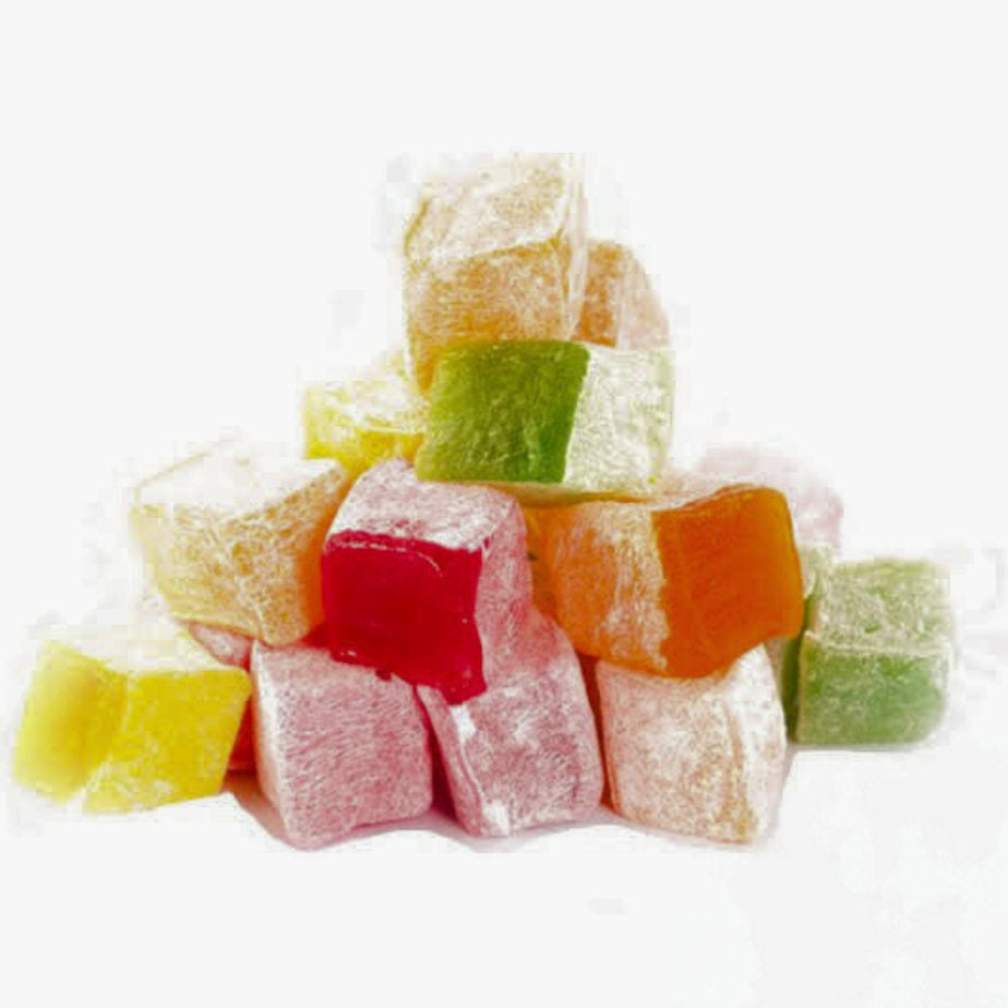 Turkish Delight Mixed Flavors. Authentic Rose Treats, 250g.