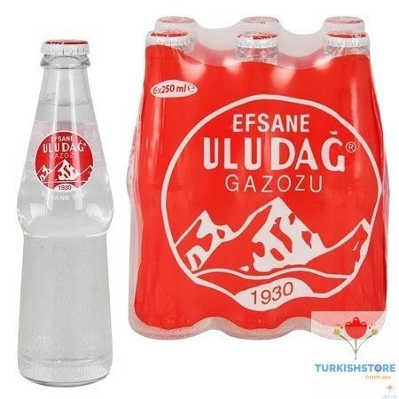ULUDAG LEGENDARY GAZOZ,   EFSANE GAZOZ , GLASS BOTTLE (Orange)