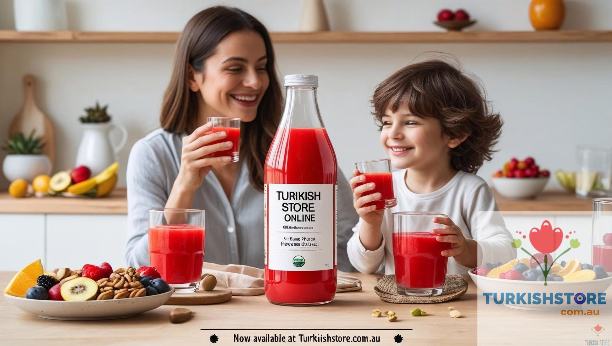 BenOrganic Organic Fruit Juice 946ml – Red Mix, Pomegranate & Sour Cherry