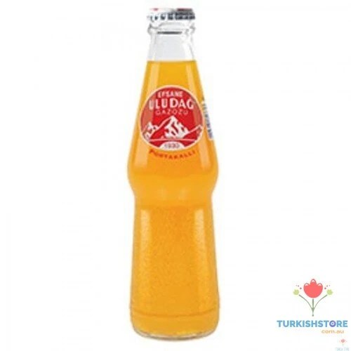 ULUDAG LEGENDARY GAZOZ,   EFSANE GAZOZ , GLASS BOTTLE (Orange)